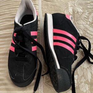 Adidas Neon Pink and Black Trainers